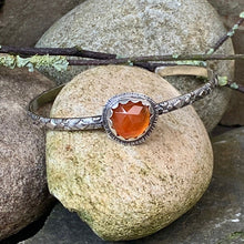 Load image into Gallery viewer, Sterling silver and Carnelian stacking bangle
